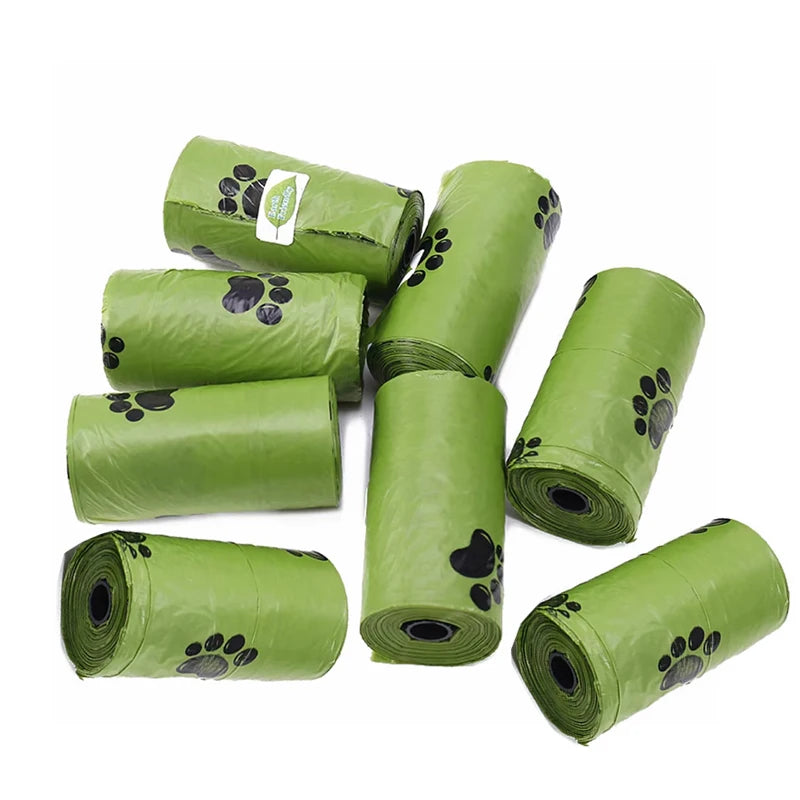 Biodegradable Dog Poop Bags Dog Large Cat Waste Bag Holder Doggie Outdoor Home Clean Bag Dispenser Pet Supplies 15 Bags / Roll